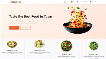 Responsive Food Menu Website Using HTML CSS JS | Beginner to Pro UI Design Modern Web Design Project