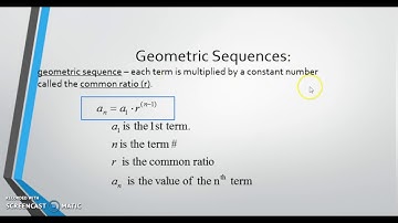9.3 Sequences - Arithmetic & Geometric