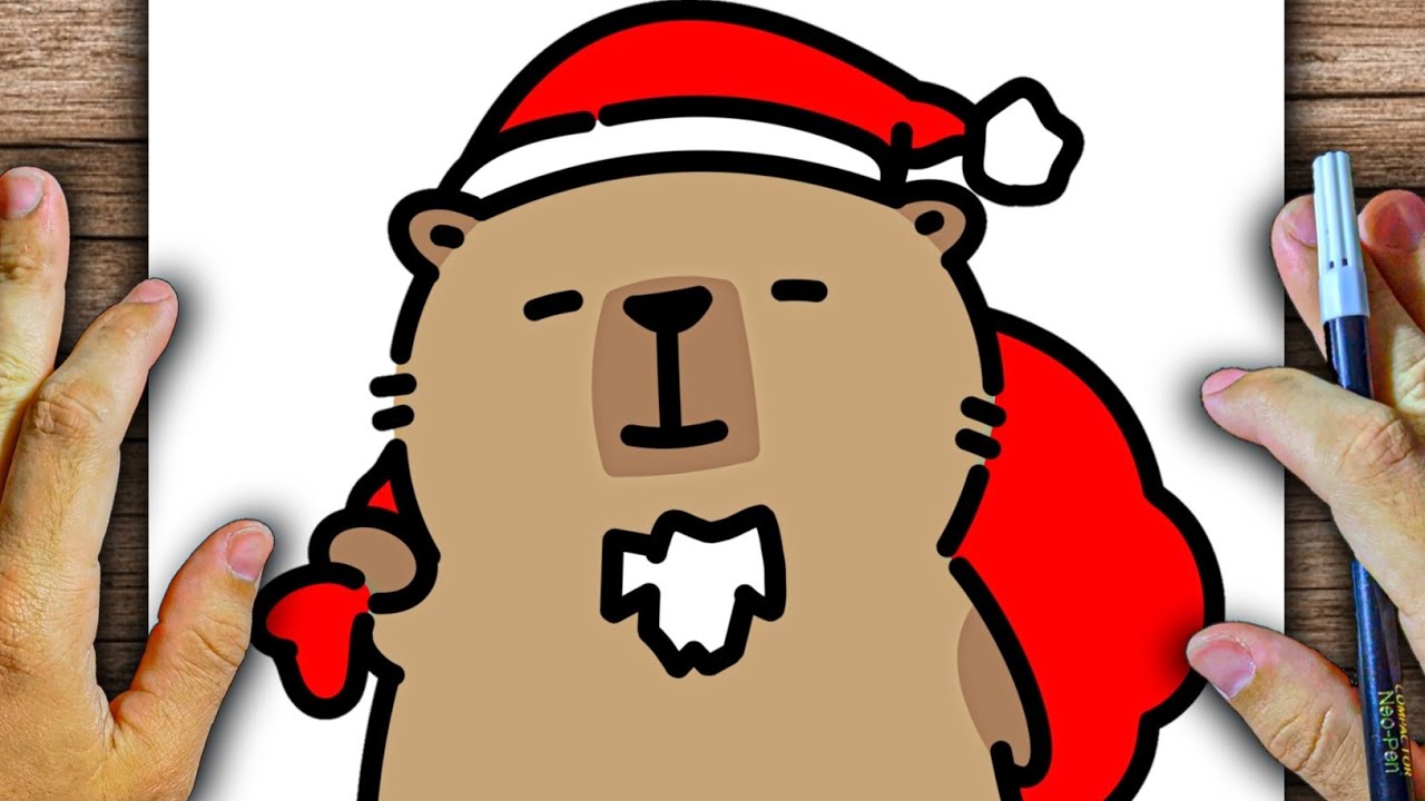 КАК НАРИСОВАТЬ САНТУ-КАПИБАРУ
