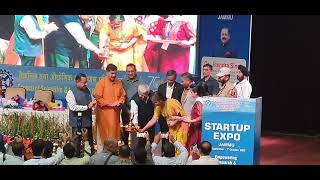 Lighting the lamp at Startup Expo Jammu