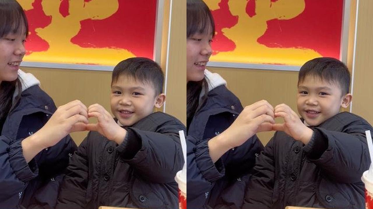 带小航航和妹妹去吃薯条，航航说不够吃又点了个鸡才够他塞牙缝😂😂😂#人类幼崽  #陪伴你是我最大的幸福