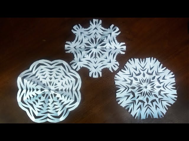 How to make a Snowflake from paper class=