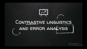 📝Contrastive linguistics and error analysis📚