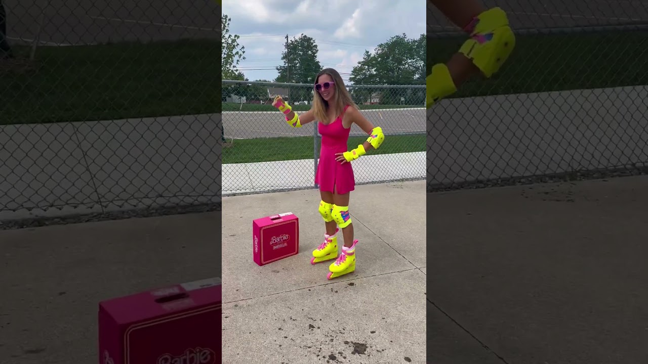 Testing out the new Impala Barbie rollerblades 