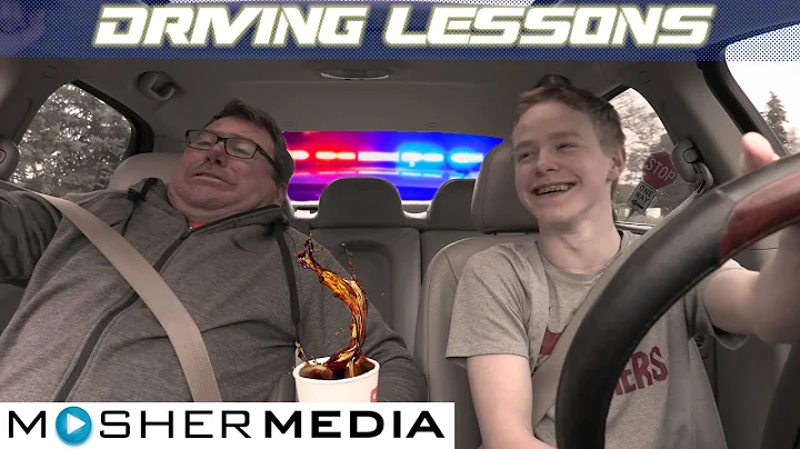 Dad Tries to Drink Coffee While Son Learns to Drive