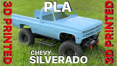 FIRST RUN || HEAVY 3D PRINTED BODY - CHEVY SILVERADO || Axial SCX10