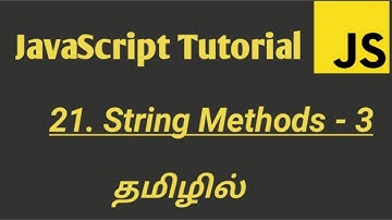 JavaScript String Methods in Tamil | JavaScript Tutorial in Tamil