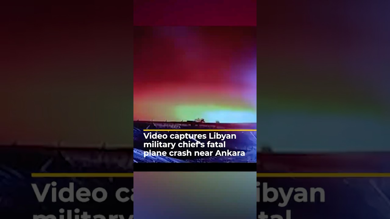Video captures Libyan military chief’s fatal plane crash near Ankara | AJ #shorts