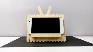 Mobile stand homemade with ice cream sticks | Popsicle crafts easy screenshot 2