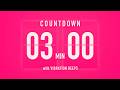 3 Minute Countdown Timer 💓 Flip Clock with Vibration Beeps