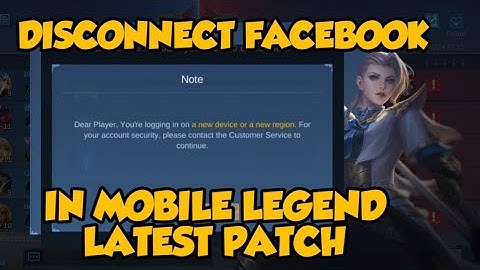 DISCONNECT YOUR FACEBOOK IN MOBILE LEGENDS USING THIS 2 METHOD | NEW PATCH OCT 28, 2021