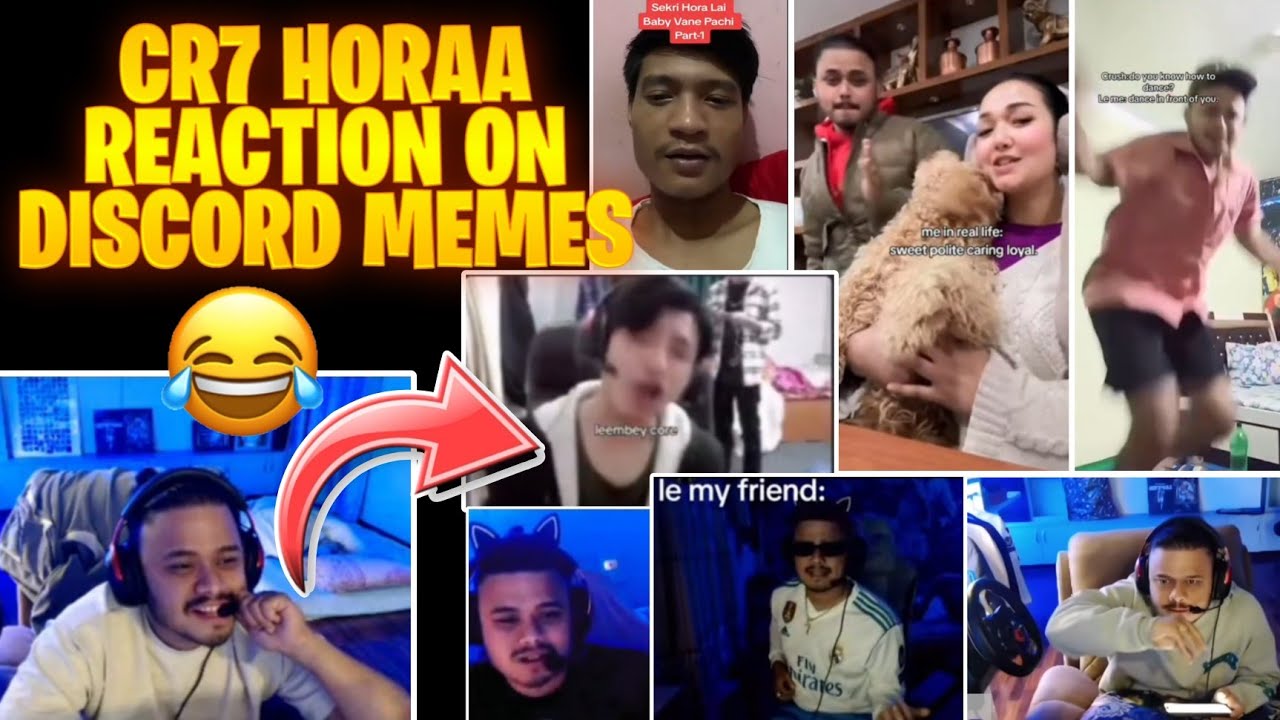 CR7 HORAA REACTS ON HIS DISCORD MEMES 😂🤣 CR7 HORAA FUNNY MOMENTS 😂🤣 - GAURABYT 
