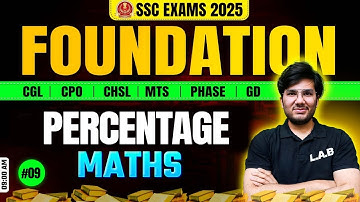 Percentage | SSC Foundation Batch 2025 | Maths Classes by Utkarsh Sir | SSC CGL, CHSL, MTS