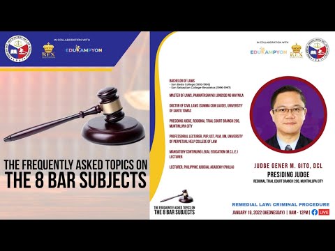Criminal Procedure | The Frequently Asked Topics on the 8 Bar Subjects