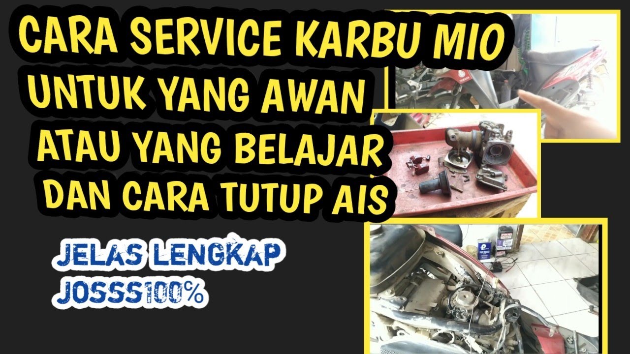 cara service karburator mio
