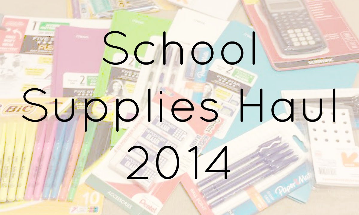 School Supplies Haul 20142015 (8th grade) YouTube