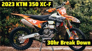 23 KTM 350 XCF 30 Hour Bike Breakdown