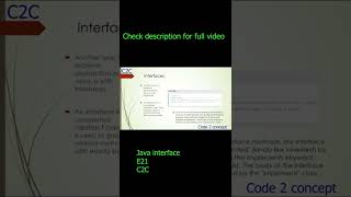 interface in java #shorts #short