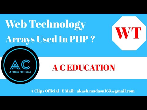 arrays Used in PHP ? | Complete Notes | web technology | A C EDUCATION