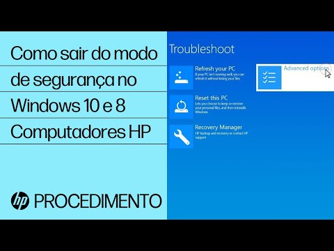 Vídeo: Como faço para tirar meu HP Windows 10 do modo de segurança?