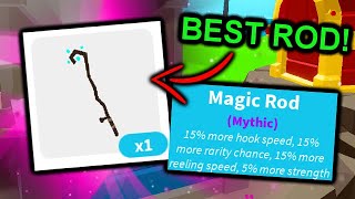 The Best Mythic Magic Rod From Free Chests Maxed Aquarium Roblox Fishing Simulator Youtube - code for 24k magic roblox