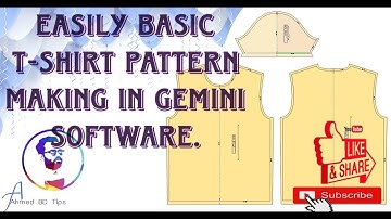 How to make basic t-shirt pattern |Gemini cad basic t-shirt pattern |Gemini X20 pattern tutorial |