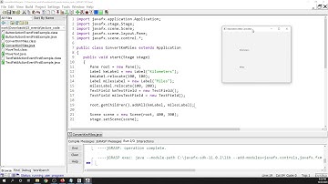 Programming Example: JavaFX Miles Kilometers Converter