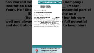 Authorization Letter For Employment Verification