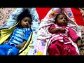 Nilan yawningvihaan falling asleep 2 months old cute twin babies 