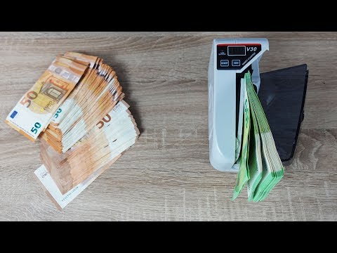 Kleine Geldzählmaschine für