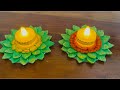 Clay art || clay lover || flower tea light holder || candle holder