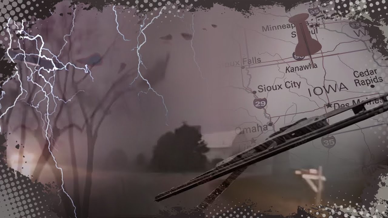 Storm chasers intercept rainwrapped tornado in Kanawha, Iowa YouTube