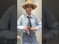 How to tie a long silk scarf with a shirt so you don’t have to wear the same tie every day when