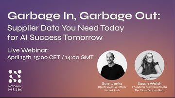 Garbage In, Garbage Out: Supplier Data You Need Today For AI Success Tomorrow