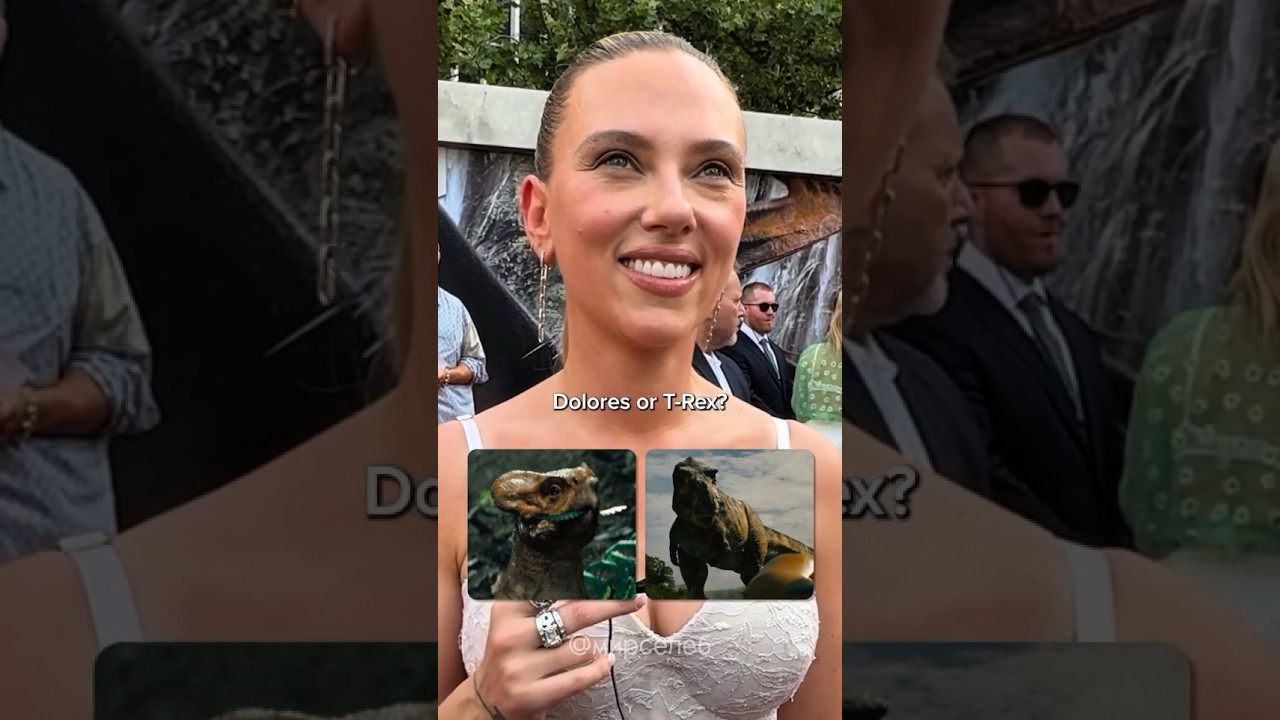 Скарлетт Йоханссон выбирает лучшего динозавра из Мира Юрского периода.