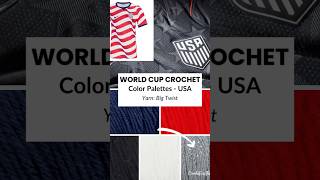 Team USA color palette for the World Cup blanket! You’d expect red/white/blue, but why black/gray?👀