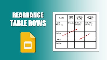 How to rearrange rows in in google slides table