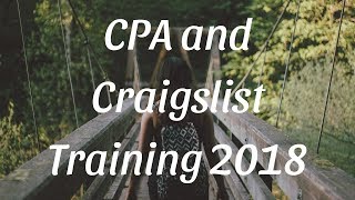 Celebrity CPA and Craigslist Training 2018 Wealth