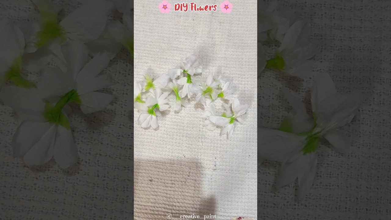 DIY Tissue paper Jasmine Flower 🌸🌱🌿 