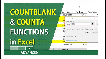 Excel: COUNTBLANK and COUNTA functions by Chris Menard