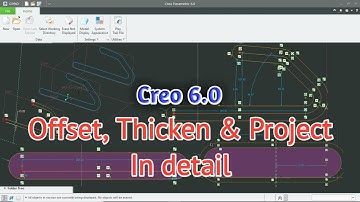 Sk-04 How to use Offset Thicken & Project in a sketch mode|sketcher tutorial for beginner
