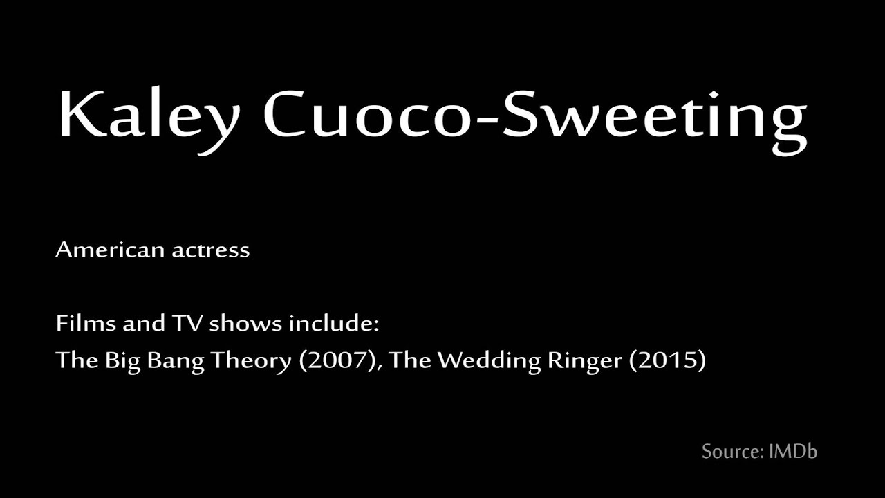 How To Pronounce Kaley Cuoco Sweeting Youtube