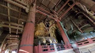  bronze statue, Great Buddha of Nara, Japan. Great Buddha Hall (Daibutsuden), 8th century 