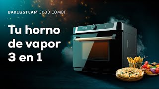 Horno Sobremesa - Cecotec Bake&Steam 3000 Vapor, 2200W, 30 litros, Negro