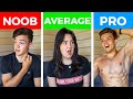 NOOB vs AVERAGE vs PRO guess the highest calorie food, who can do it better? (CHALLENGE)