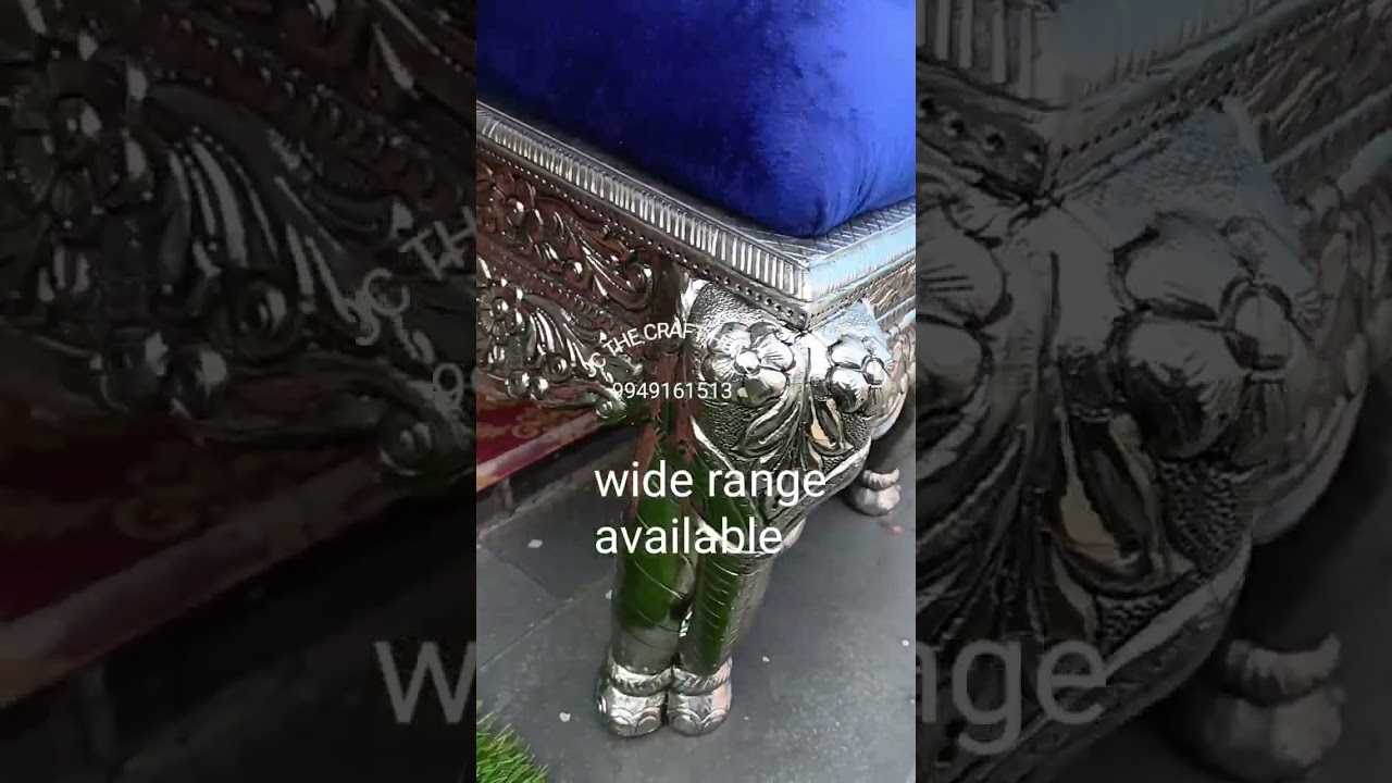 pelli pitalu gaddepitalu wedding stool pooja room stool pure silver and German silver wedding furnit