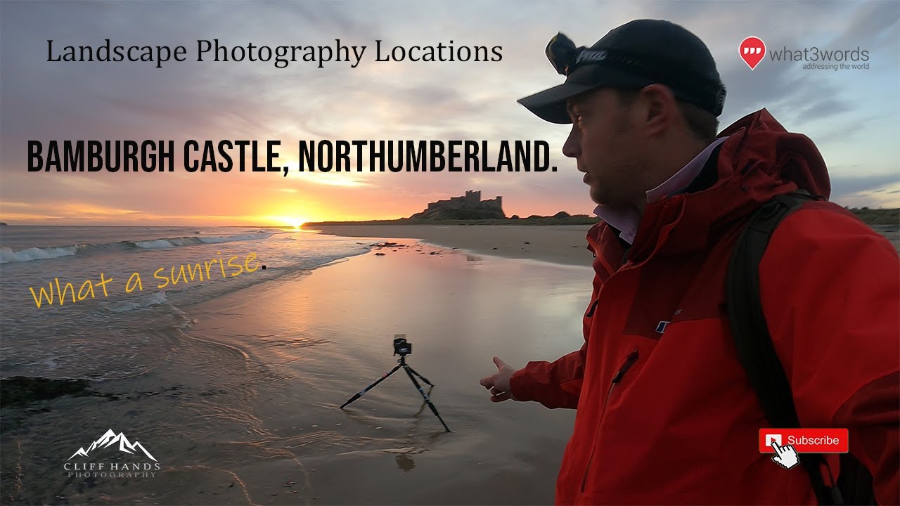 Sunrise capture! Landscape Photography Locations. Bamburgh castle, Bamburgh beach, Northumberland.