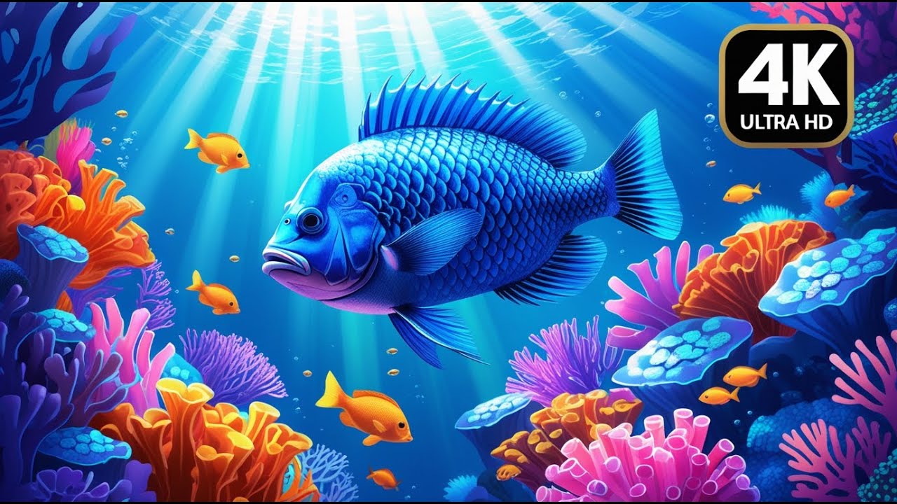 Ocean Life 4K – Vibrant Marine Life with Calming Music for Sleep & Serenity #46