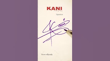 Kani name Signature style in calligraphy #signature #shorts #trending #viral