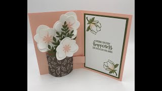 Pop Up Vase Card Using Magnolia Memory Dies